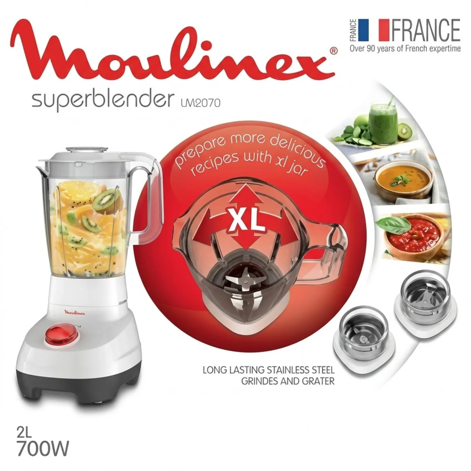 خلاط مولينكس سوبر بلندر (Moulinex Super Blender) موديل LM207125 وقوة 700 واط