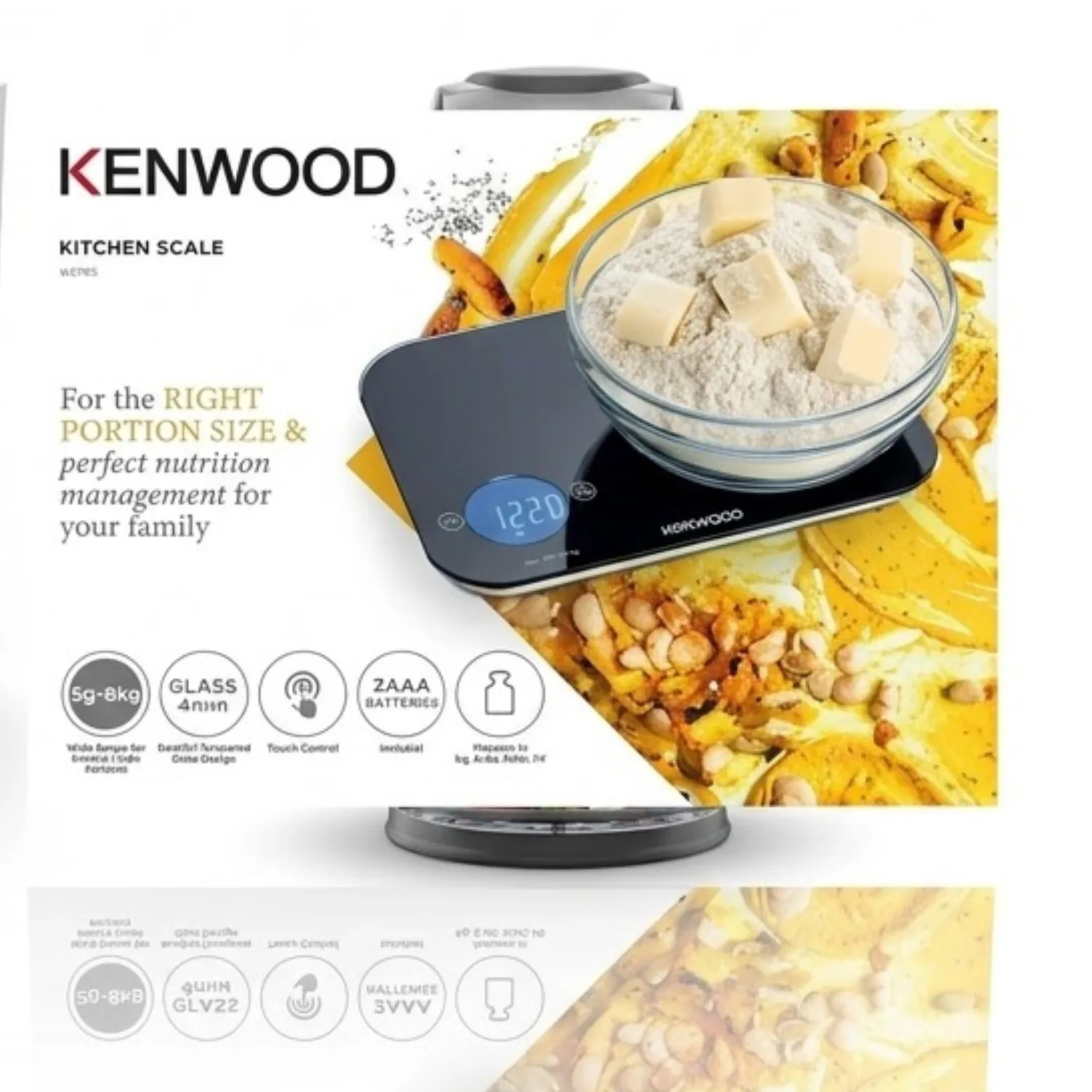 ميزان مطبخ كينوود (Kenwood Kitchen Scale) موديل WEP50