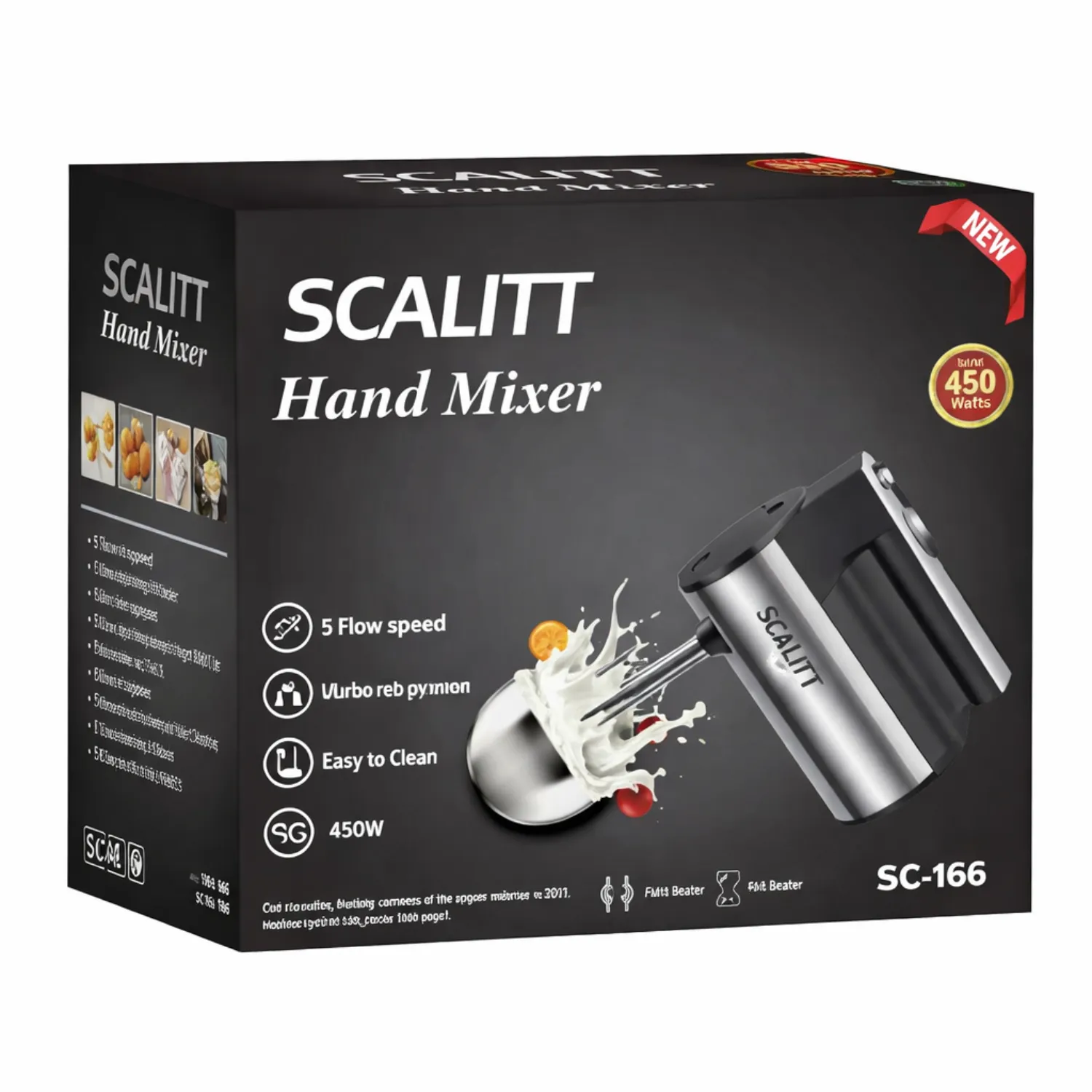 خفاقة يدوية (Hand Mixer) من سكاليت (SCALITT) موديل SC-166 وقوة 450 واط