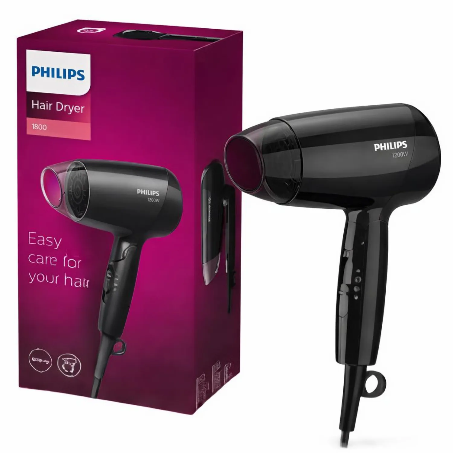 مجفف شعر فيليبس (Philips Hair Dryer) موديل BHC010 وقوة 1200 واط