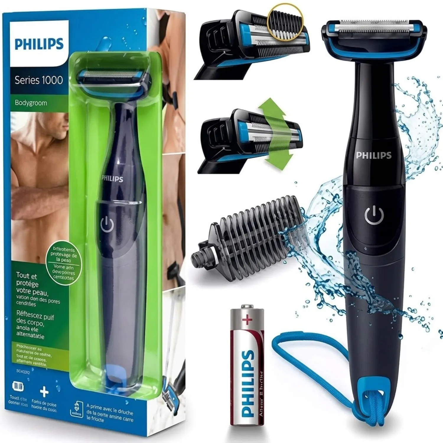 ماكينة حلاقة الجسم من فيليبس (Philips Bodygroomer Series 1000) موديل BG1024