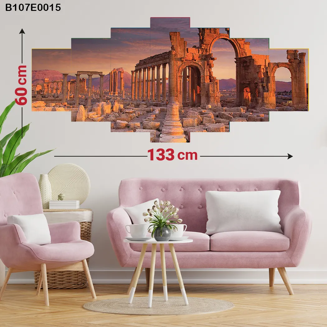 لوحة سباعية لآثار تدمر في سوريا