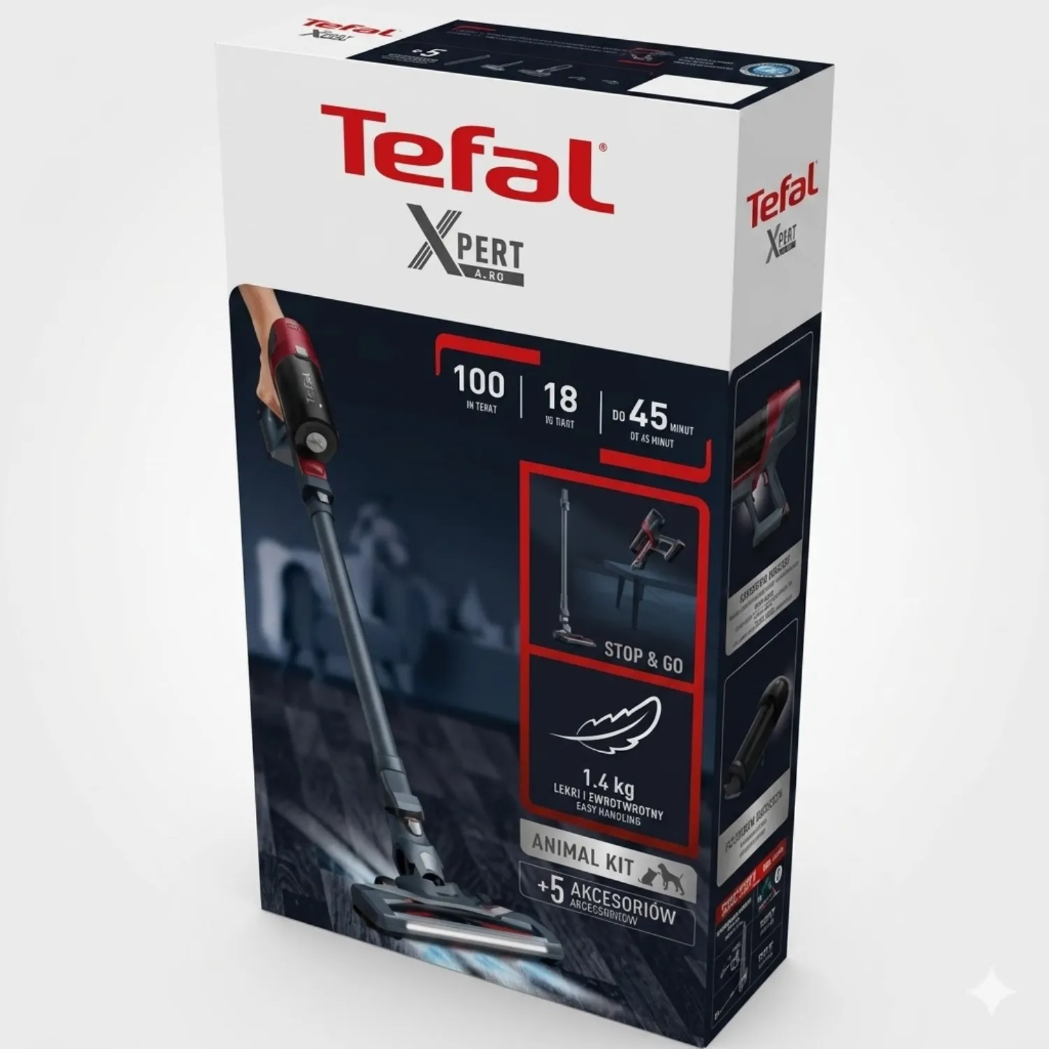 مكنسة تيفال إكس-بيرت 6.60 اللاسلكية (Tefal X-Pert 6.60 Animal Kit) موديل TY6A35HO