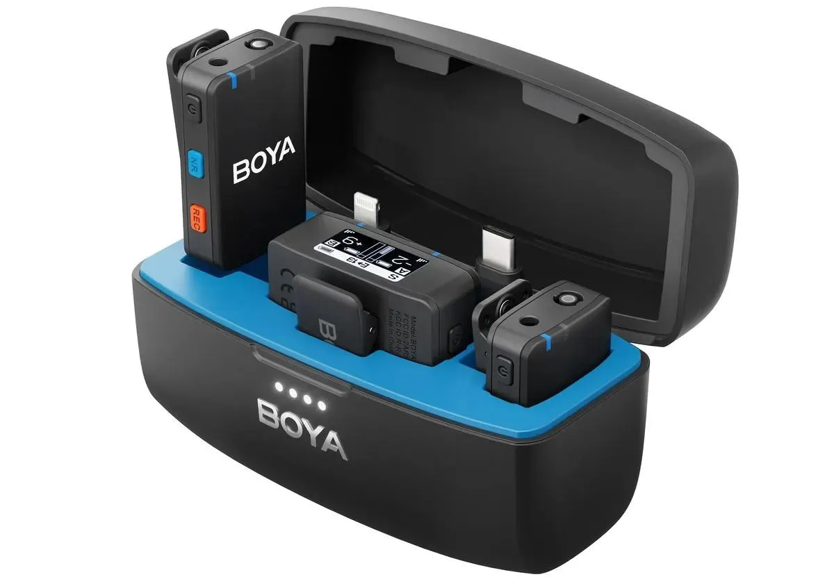 ميكرفون بث مباشر BOYA Boyamic 3-In-1 Wireless Microphone System 2.4GHz