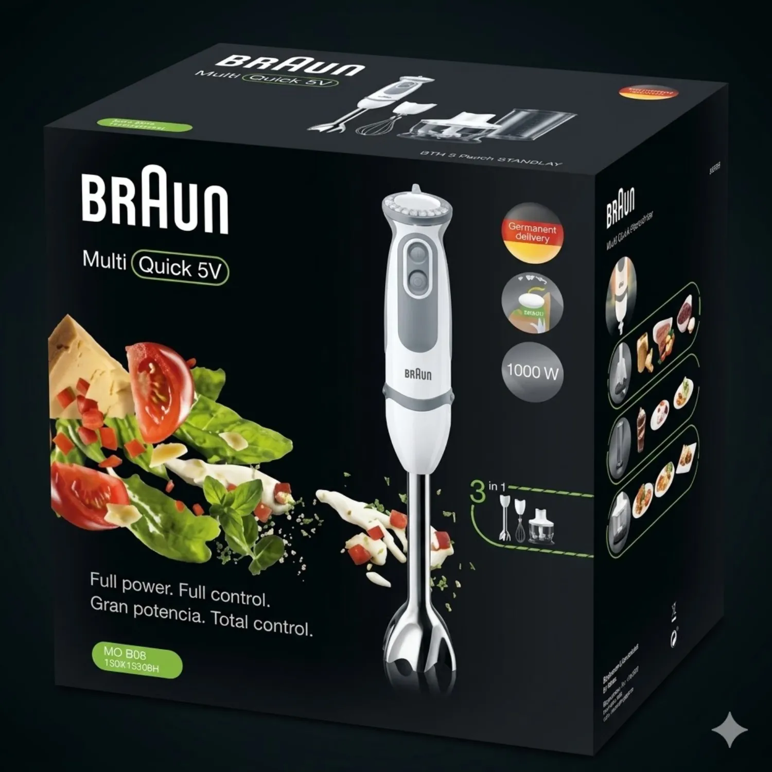خلاط براون ملتي كويك 5 فاريو (Braun MultiQuick 5 Vario) موديل MQ5235 بقدرة 1000 واط