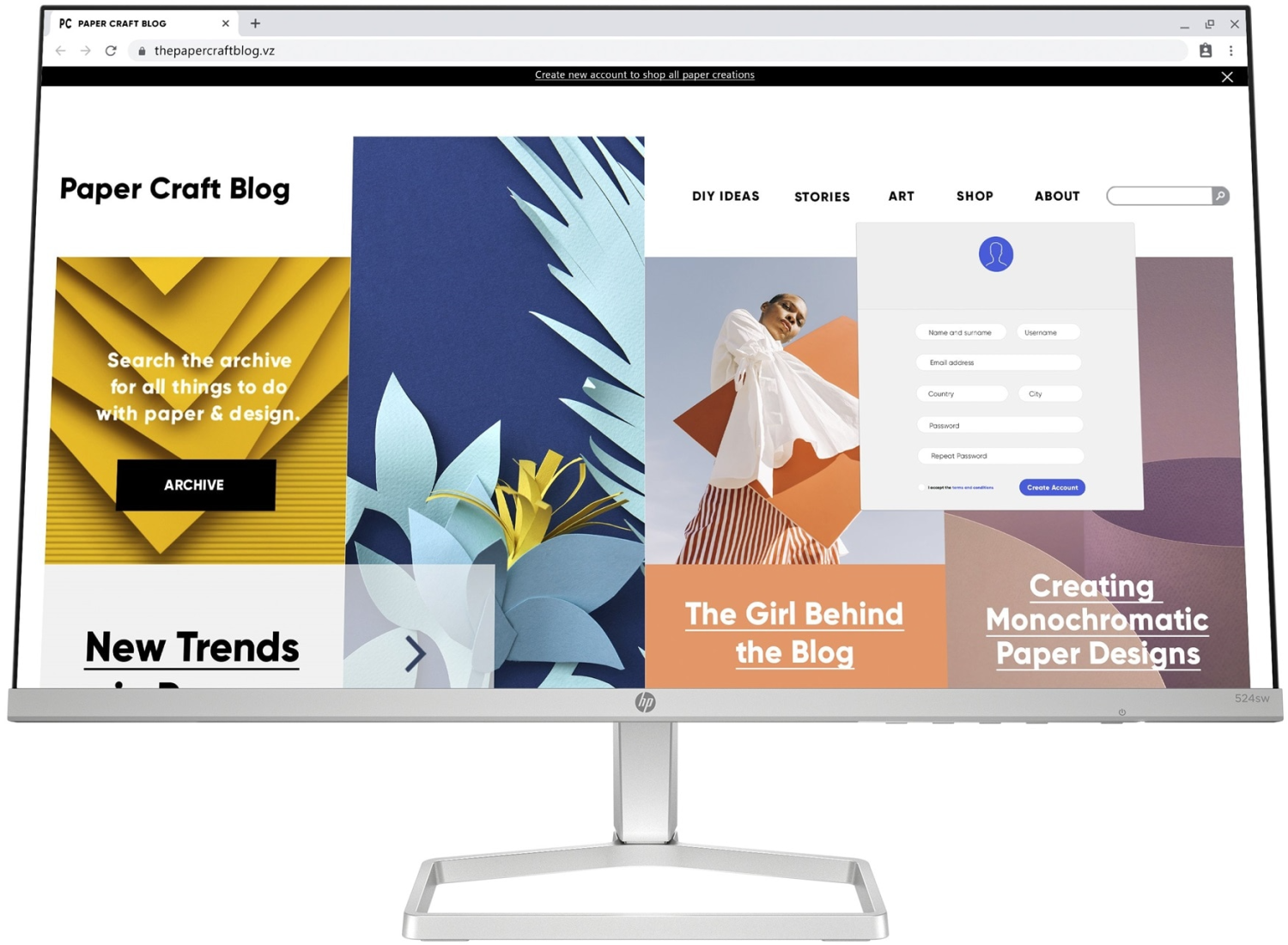 شاشة HP Series 5 – 524sw 24″ Monitor